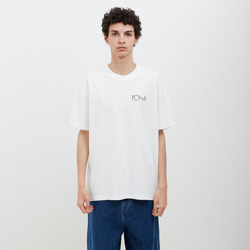 Polar Skate Co Skorsten Fill Logo Tee White POLTEE-SKORSTENFL Degli Uberti
